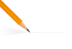 pencil-draws-straight-line-white-background-54025074